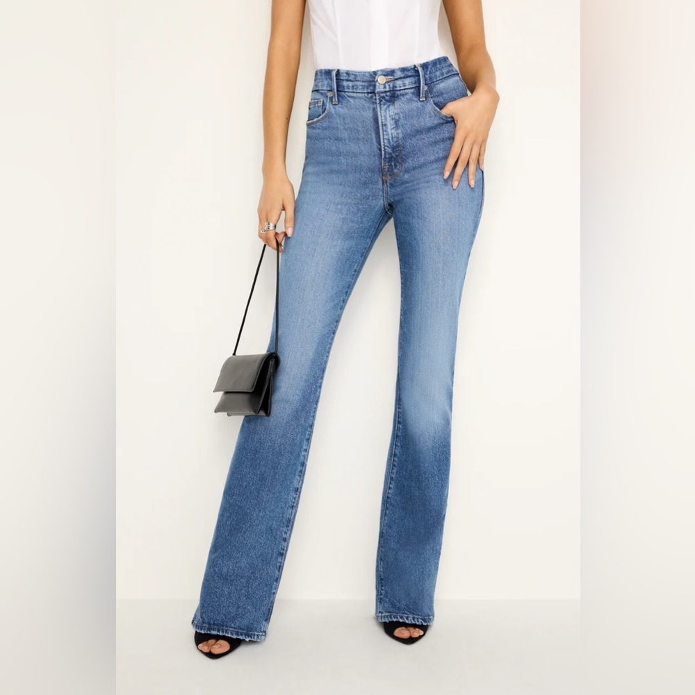 Good American Soft-tech Good Classic Slim Bootcut Jeans size - Picture 3 of 7